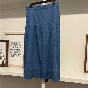Chic Blue A-Line Denim Skirt